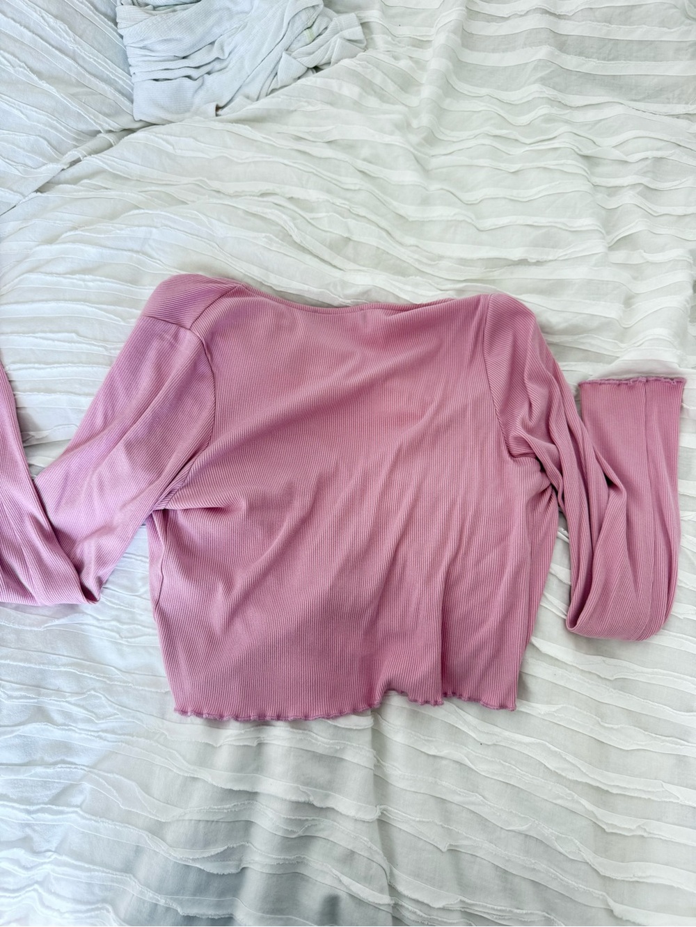 Pink Ruffle Crop Top - Picture 5 of 5